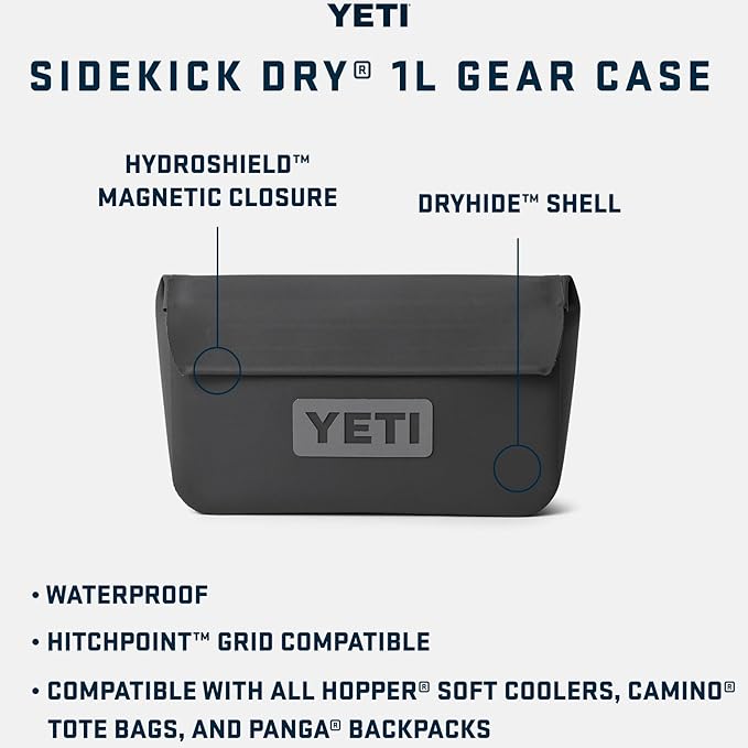 Amazon.co.jp: YETI Sidekick Dry 1L ギアケース、ブラック